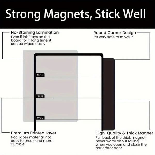 Magnetic Dry Erase Board Set for Refrigerator