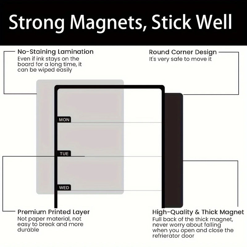 Magnetic Dry Erase Board Set for Refrigerator
