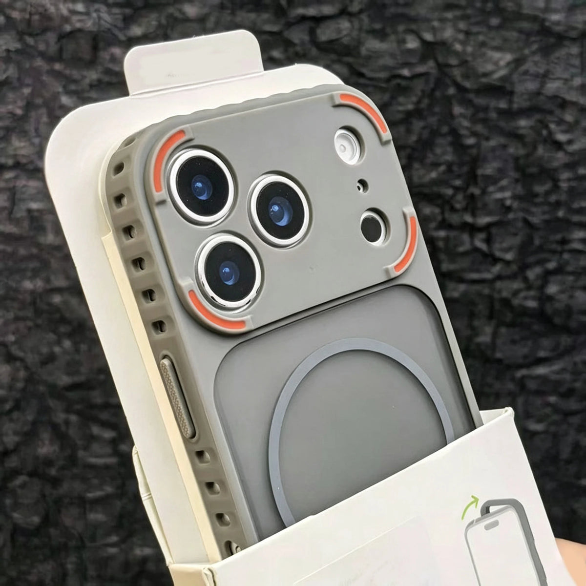 Frosted Clear Magnetic Case for iPhone with Non-Slip Bumper