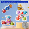 A three-piece set of suction cup fidget toys shaped like sea creatures with watch bands