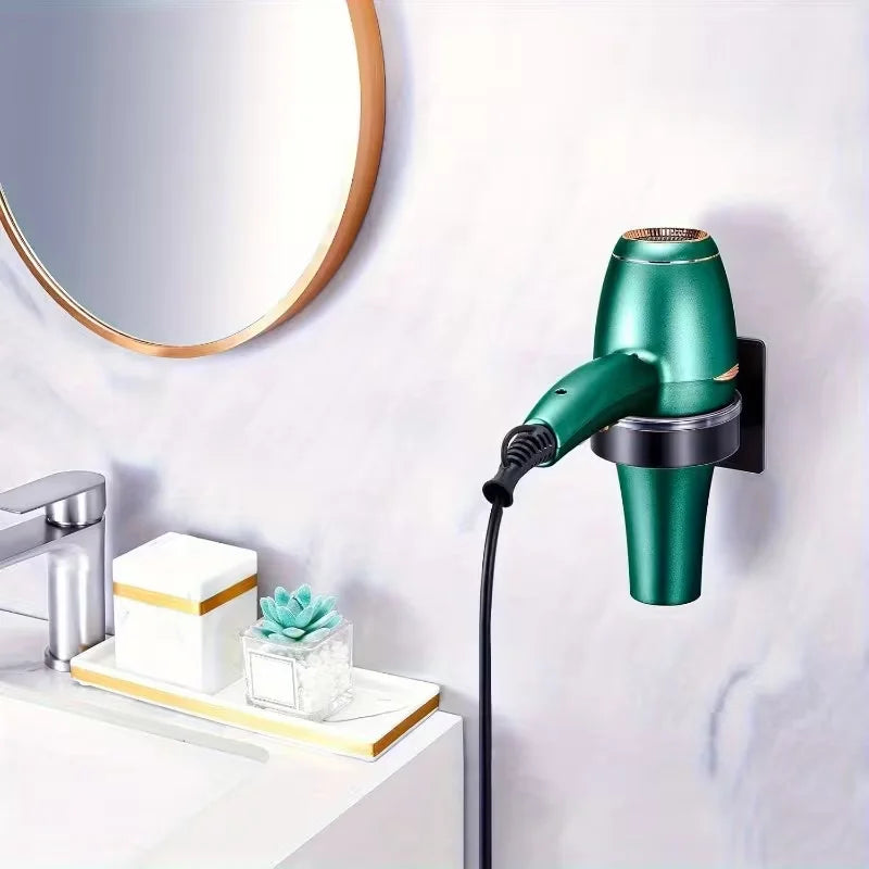 Wall-Mounted Hair Dryer & Straightener Storage Rack