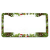 Floral Aluminum License Plate Frame with Slim Design