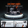 LED strip lights for dark workplaces shown with a 90 degree angle fixing spring and foldable design.