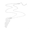 Hollow Lebanese Map Pendant Necklace