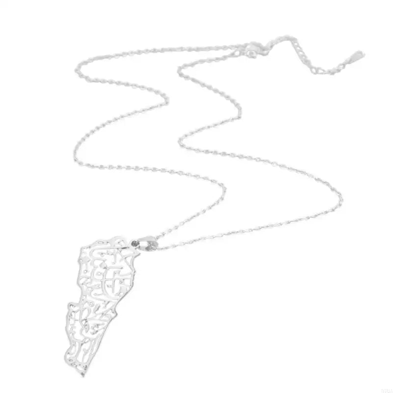 Hollow Lebanese Map Pendant Necklace