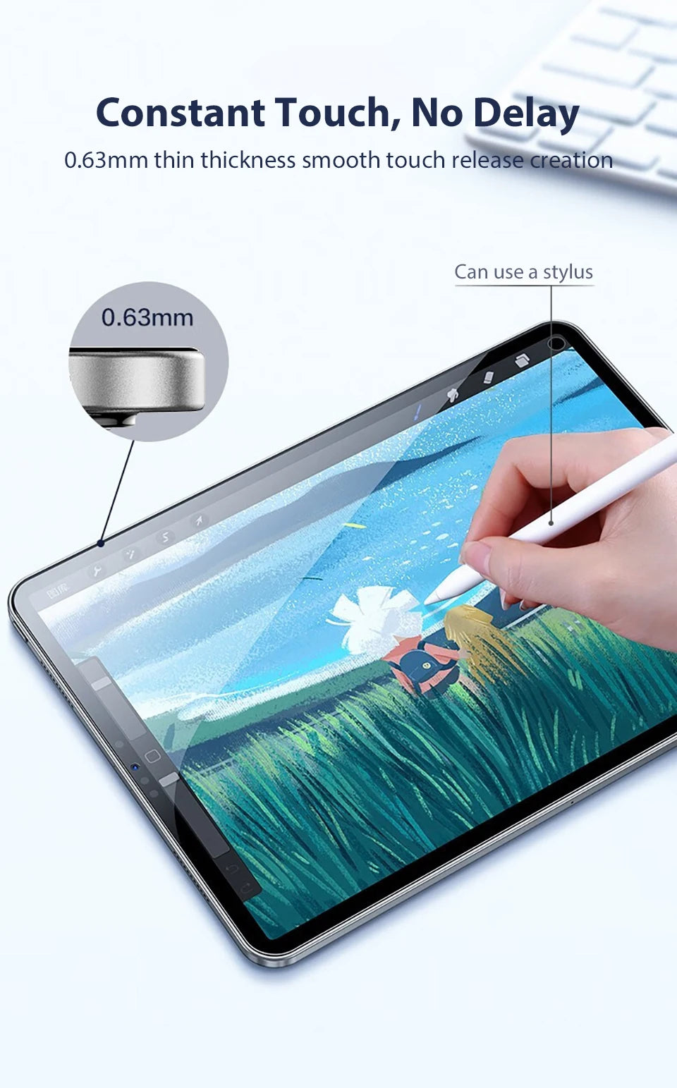 Privacy Shield Tempered Glass Screen Protector for iPad