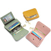 Genuine Leather Tri-Fold Wallet with Coin Pocket & Keychain