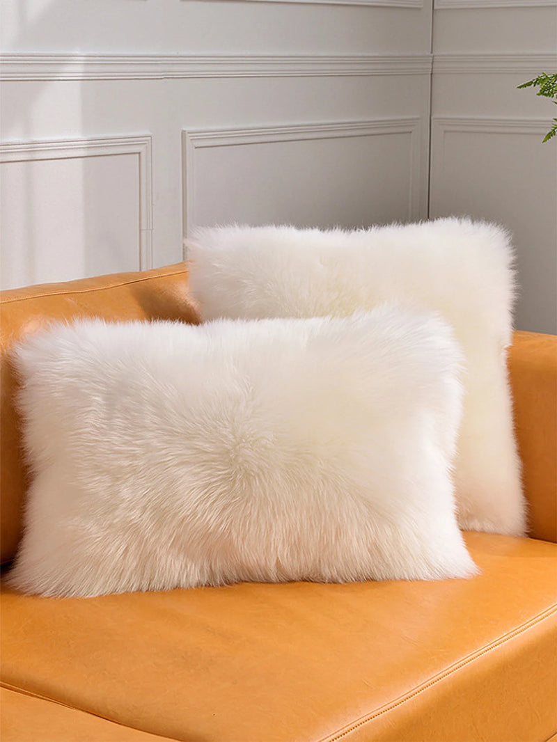 Funda de Cojín de Peluche Sintético de Lujo