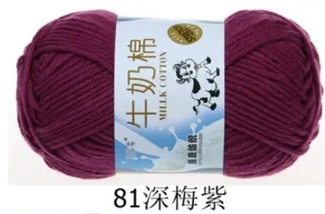 Milk Cotton Crochet Yarn – Soft, Durable Knitting Thread in 91 Colors