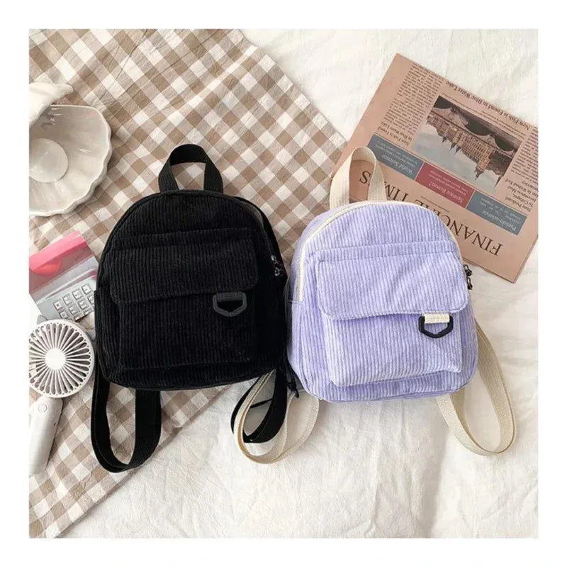 Mini Corduroy Backpack