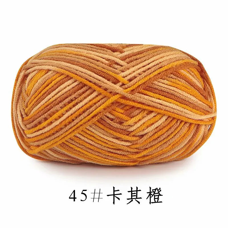 Section-Dyed Milk Cotton Yarn for Knitting and Crochet