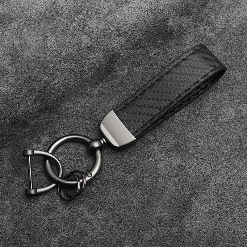 Carbon Fiber Car Keychain with Alloy Buckle