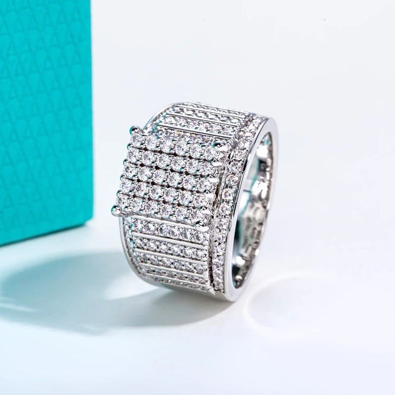 Men's 14K Gold Plated Moissanite Statement Ring