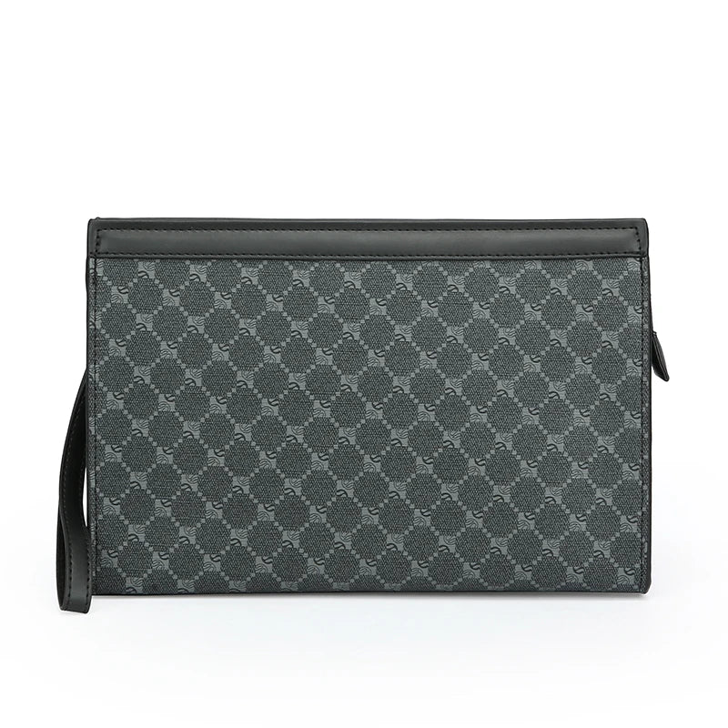 Men's PU Leather Tablet Clutch Bag with Zipper