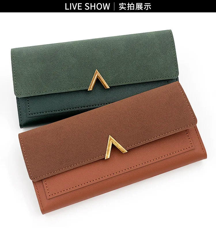 Women's Tri-Fold PU Leather Wallet with Coin Pocket