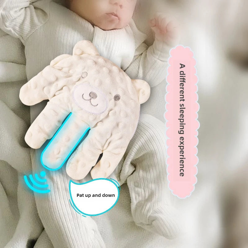 Soothing Cartoon Bear Sleep Aid Pillow with Remote Control for Newborns