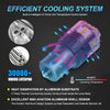 A close-up view of an efficient cooling system for LED bulbs, highlighting the aluminum substrate and shell design.