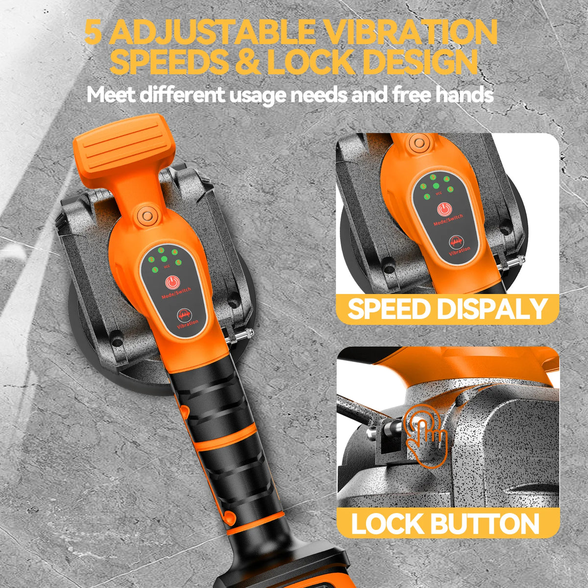 Cordless Tile Vibration Leveling Tool with Adjustable Speeds