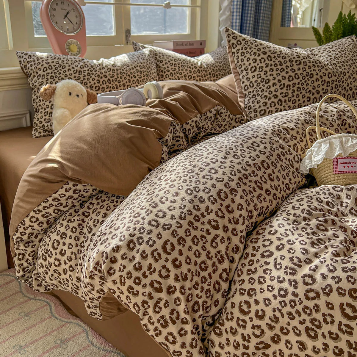Washed Microfiber Duvet Cover Set with Pillowcases