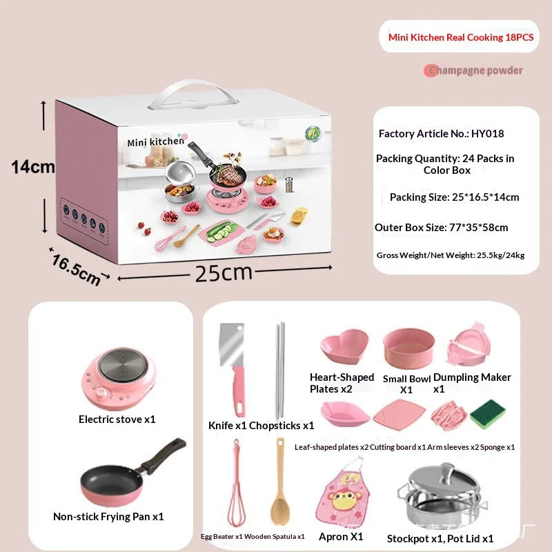 Cocina de juguete eléctrica mini para cocinitas infantiles