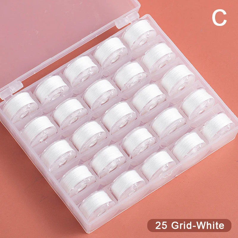 Pre-filled Sewing Bobbins Set with Storage Case