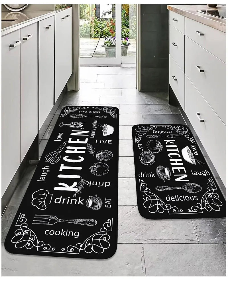 Non-Slip Absorbent Kitchen and Bathroom Floor Mat