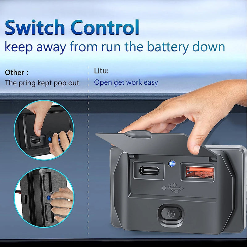Dual USB Auto-Ladegerät mit PD & QC3.0 Schnellladung
