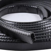 Black U-shaped rubber edge trim with a metal core for automotive and marine applications