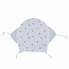 White stretchable UV-protective stroller sun shade with a dotted pattern