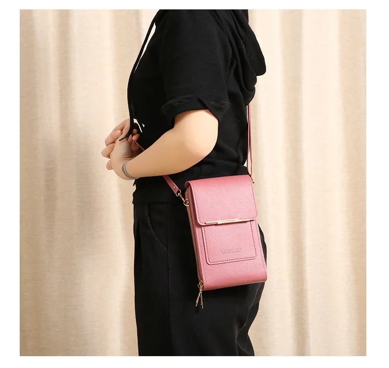 Women's Crossbody Wallet Bag with Touchscreen Phone Pocket
