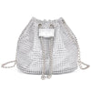 Rhinestone Bucket Crossbody Bag with Detachable Chain Strap