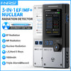 A set of three F-NIRSI radiation detectors showing various radiation types and monitoring screens.