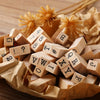 Vintage Wooden Rubber Stamp Set with Ink Pad
