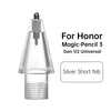 Silver short nib replacement pen tip for Honor Magic Pencil 3 Gen 1/2 Universal