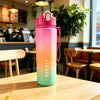 Motivational Time-Marker Water Bottle with Straw