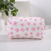 Bowknot Print Makeup Bag - Large Capacity Travel Toiletry Organizer