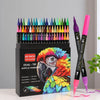 A box of 60 dual-tip acrylic paint markers in various colors, including bright greens, reds, and yellows.