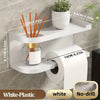 Porte-rouleau de papier toilette mural moderne avec étagère de rangement