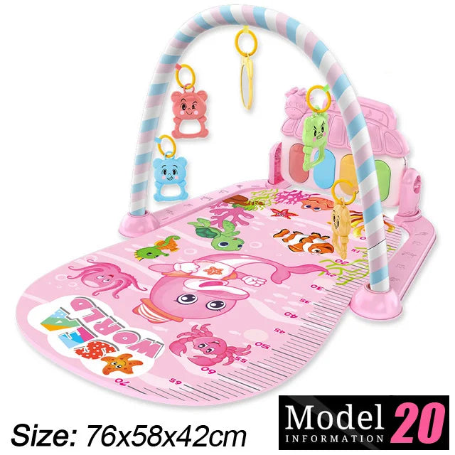 Musical Activity Gym with Kick-and-Play Piano for Babies