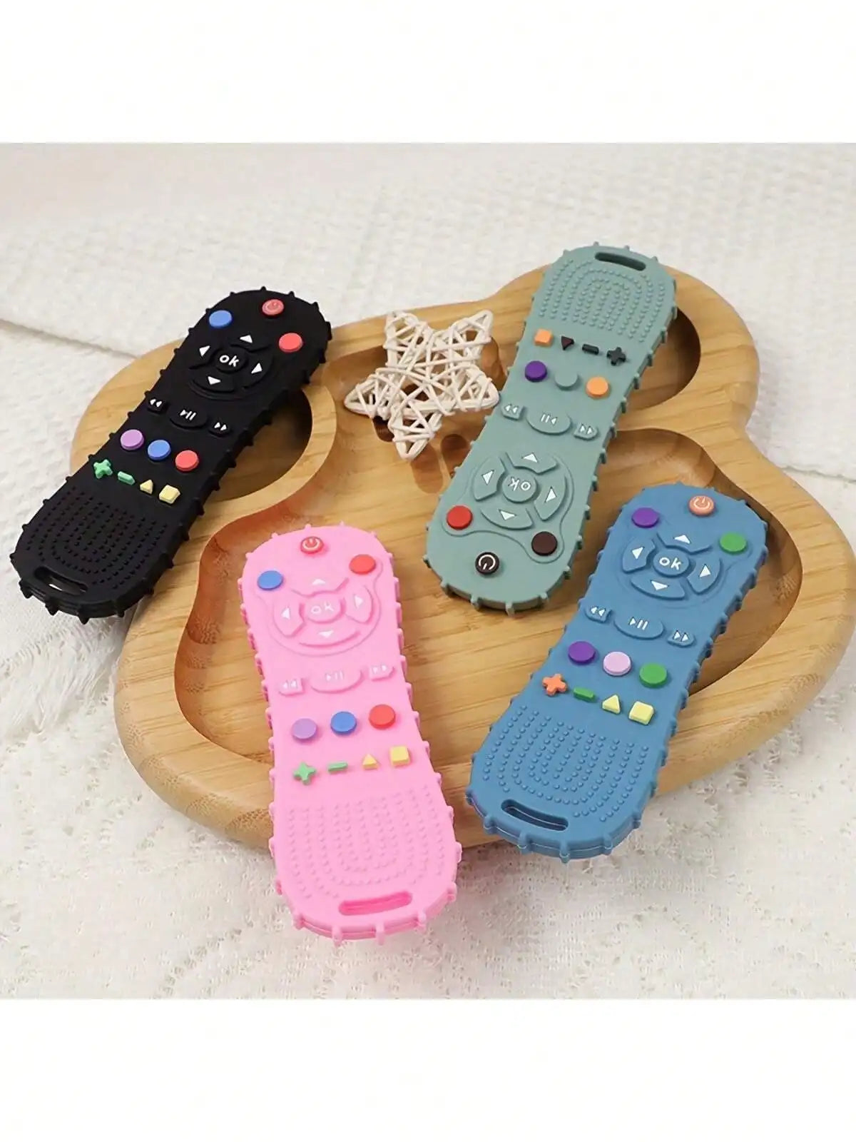 Baby Teething Toy Set – Sensory Silicone Remote Control
