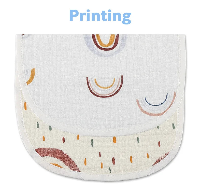 Soft Cotton Baby Bibs with Waterproof Backing – Set of 2