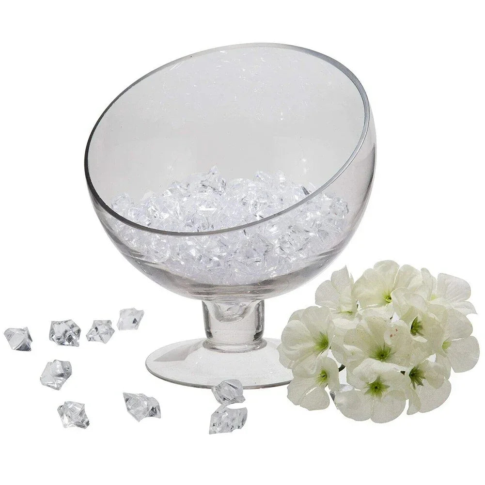 Crystal Clear Acrylic Crushed Ice Stones for Vases & Decor (100-Pack)