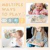 Wooden Steering Wheel Busy Board for Toddlers - Montessori Sensory Toy