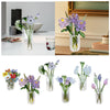 Gläserne Iris-Blumenfigur mit Vase
