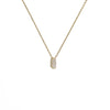 Initial Letter Pendant Necklace with Cubic Zirconia