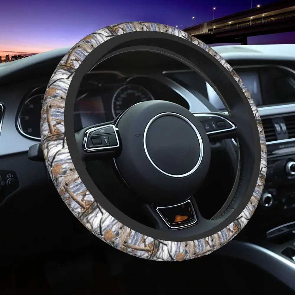 Tree Camouflage Elastic Steering Wheel Cover