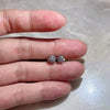 Round Moissanite Stud Earrings in Sterling Silver