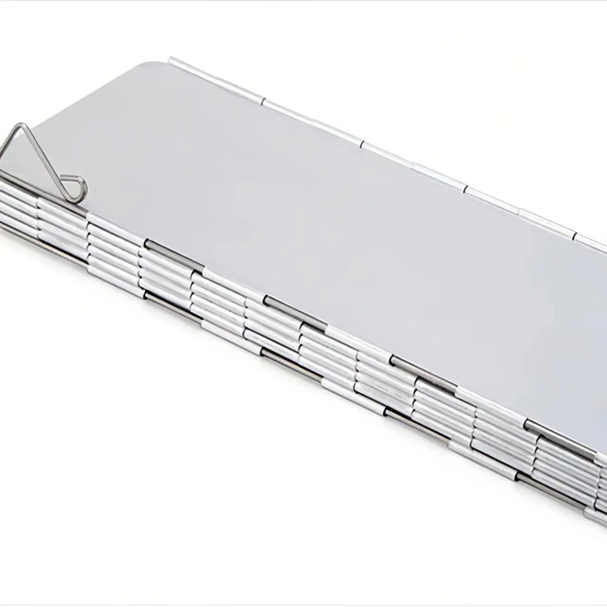 Portable aluminum alloy windshield for camping stoves with a reflective silver surface