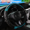 Crystal Carbon Fiber Steering Wheel Cover with 3D Embroidery