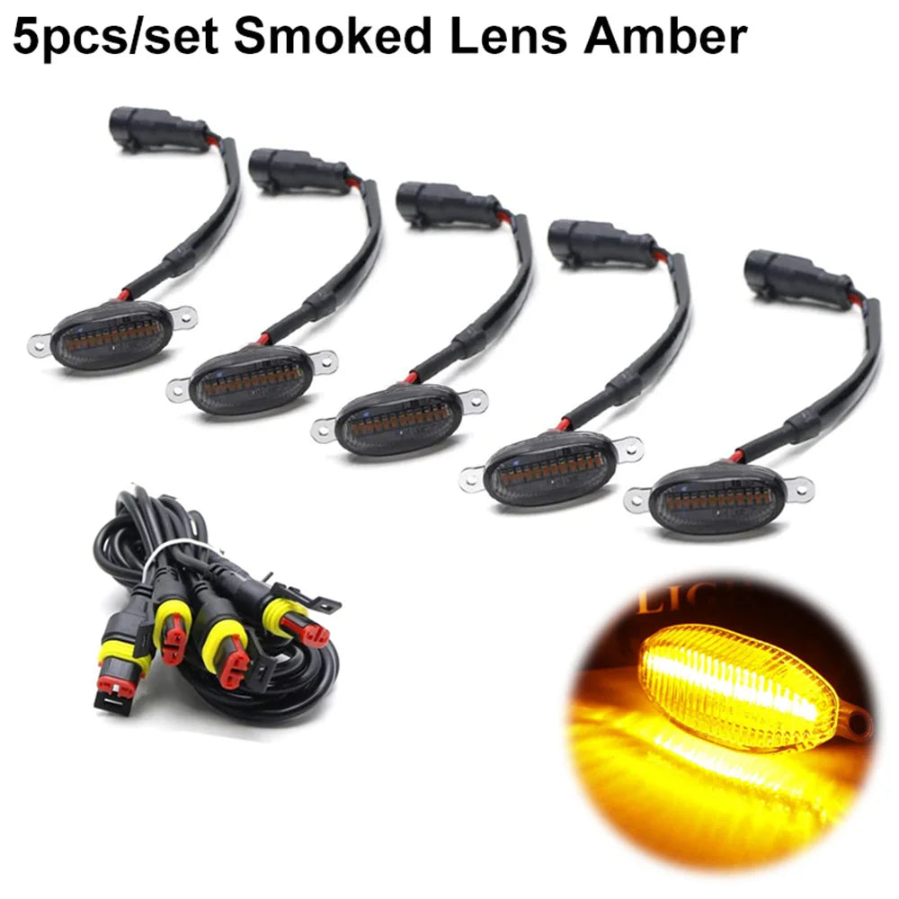 Smoked Lens LED Front Grille Marker Lights for Trucks & SUVs